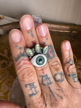 Eye peridot ring