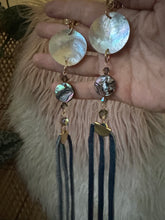 Abalone blue leather