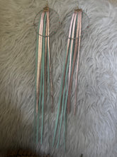 Copper and teal hoops
