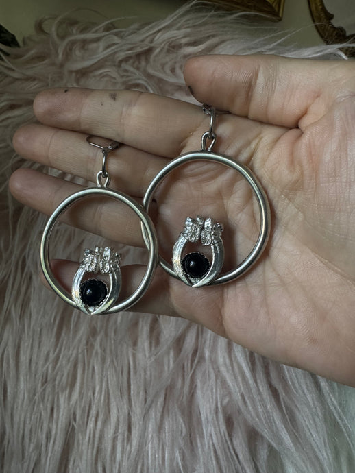 Real raven claw hoops