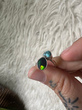 Adjustable black opal and turquoise