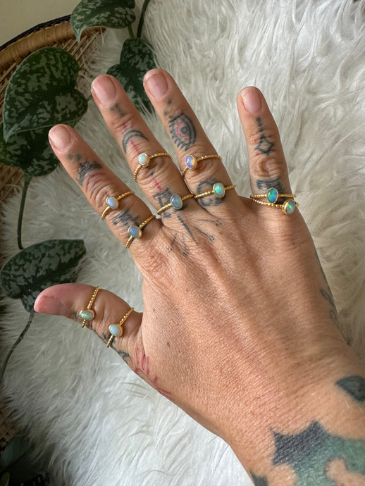 Opal mini gold fill