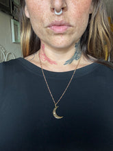 18k pendant moon large