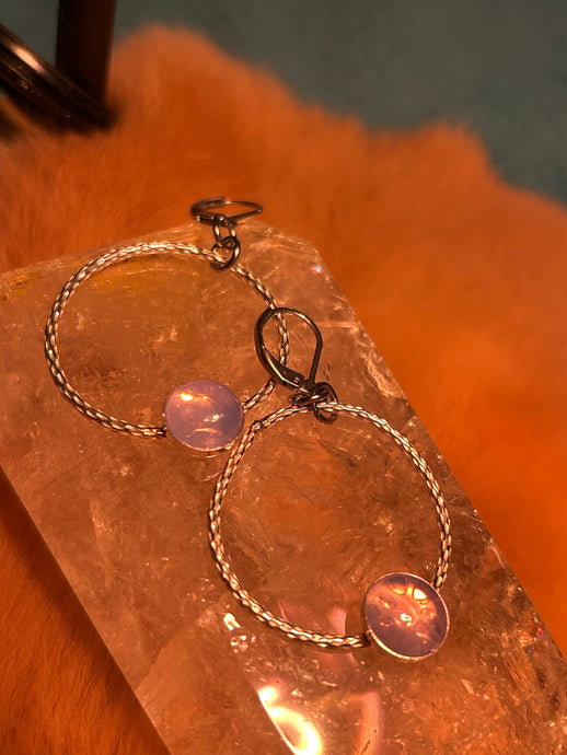 Aurora Opal Hoops