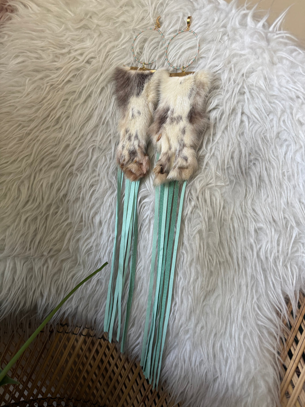 Paw teal hoop