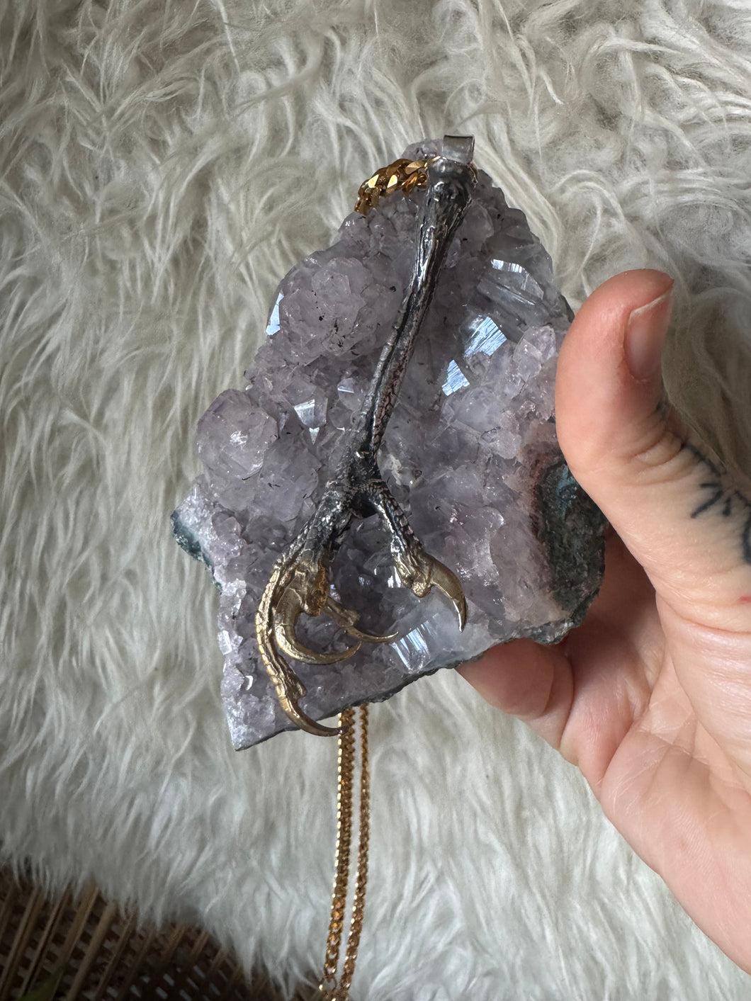 18k gold dipped hawk talon