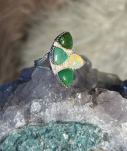 Turquoise and Opal Ring