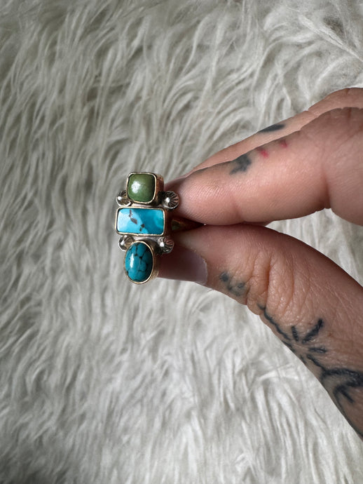 3 level turquoise