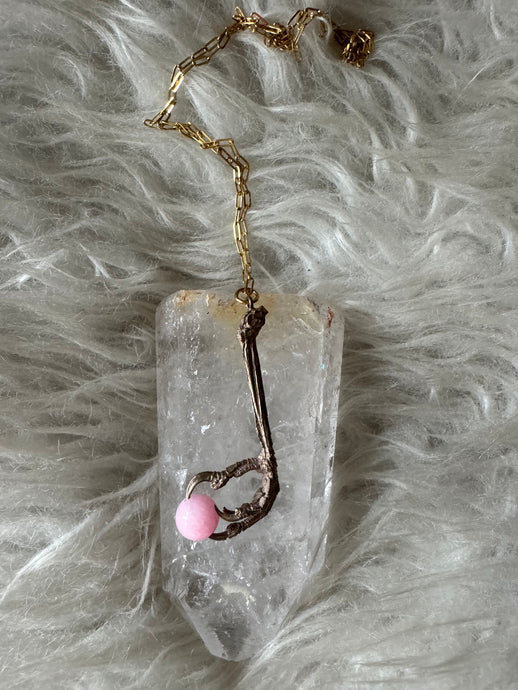 Real crow foot onyx rose quartz