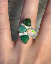 Turquoise and Opal Ring