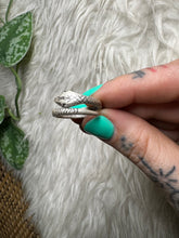 Snake ring silver adjustable