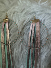 Copper and teal hoops