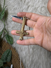 Upside down cross mini knife