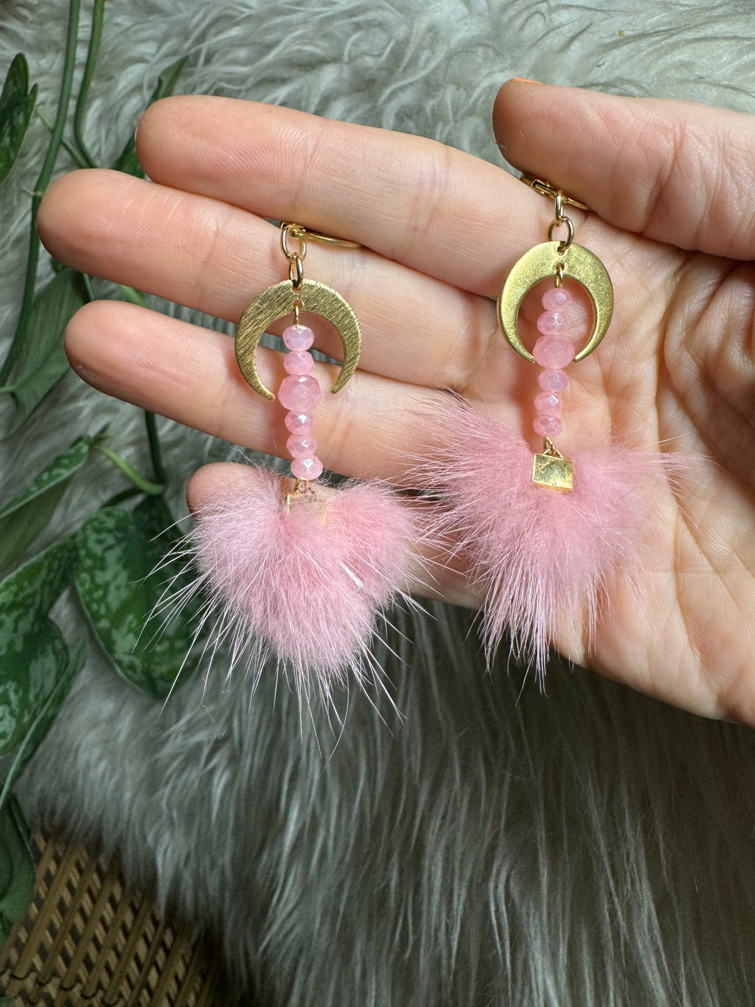 Mink puff pastel pink