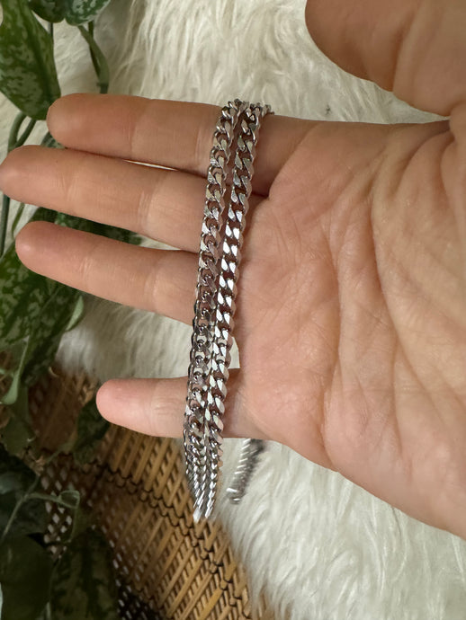 Cuban chain 2 inch silver