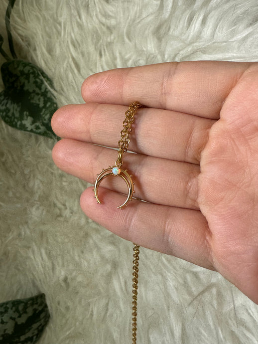 Crescent moon opal