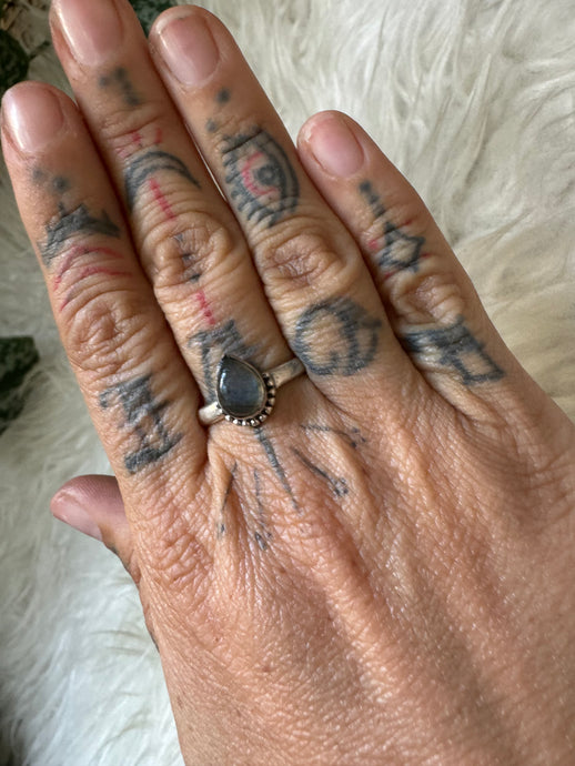Labradorite teardrop