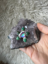 Aura opal and turquoise flower