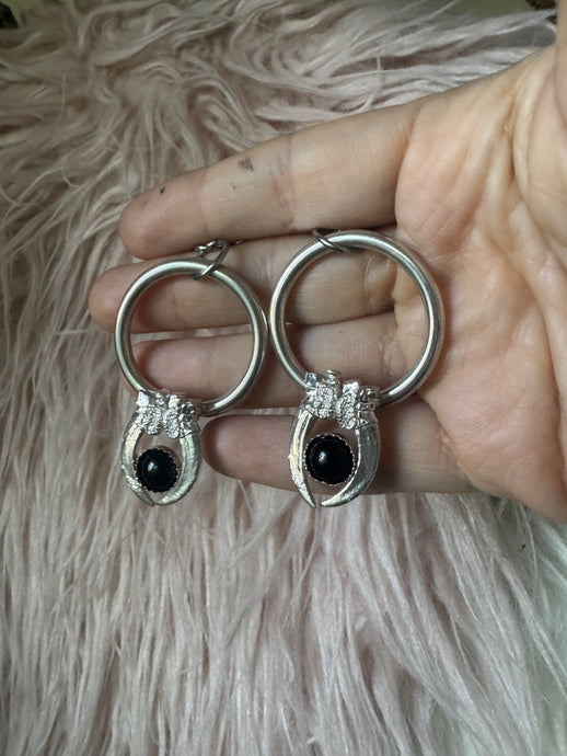 Real raven claw hoops small