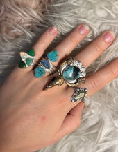 Turquoise and Opal Ring