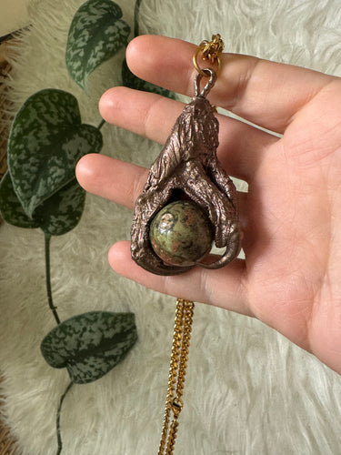 Owl talon bloodstone bronze