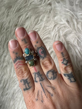 Blue kyanite and turquoise