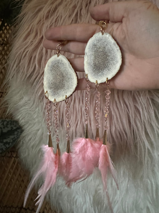 Pink elk antlers