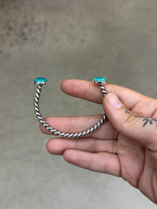 2 twist turquoise bracelet