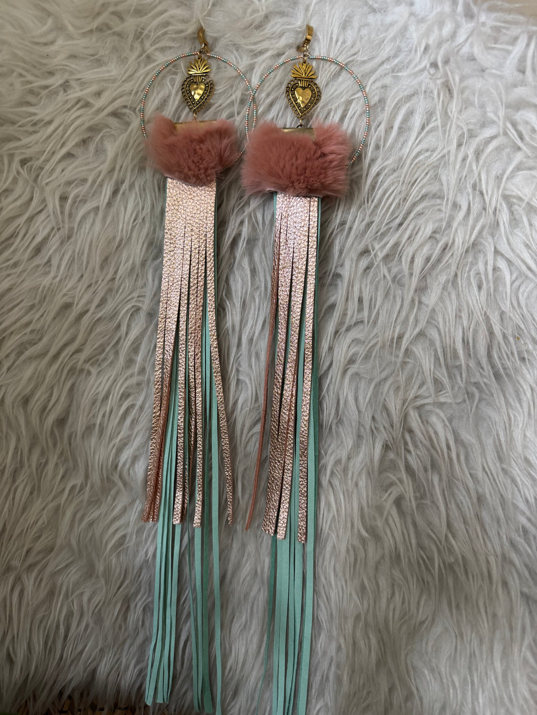 Pink copper and teal
