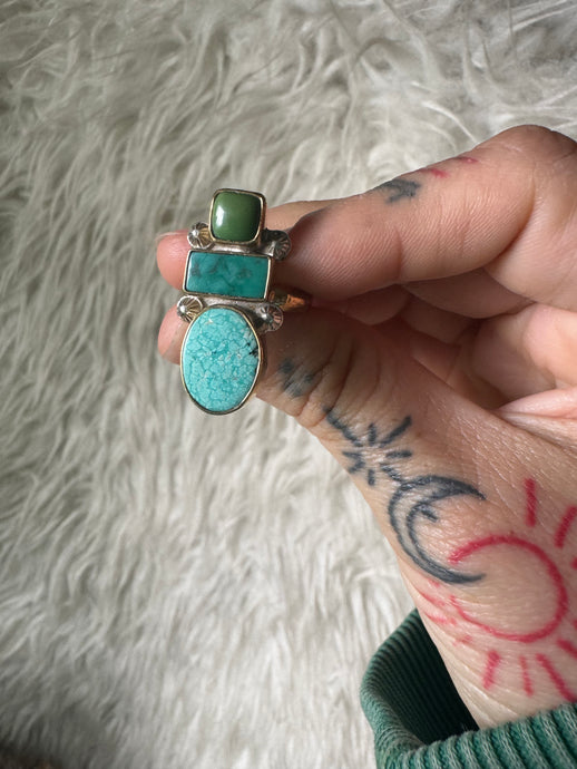 3 level turquoise