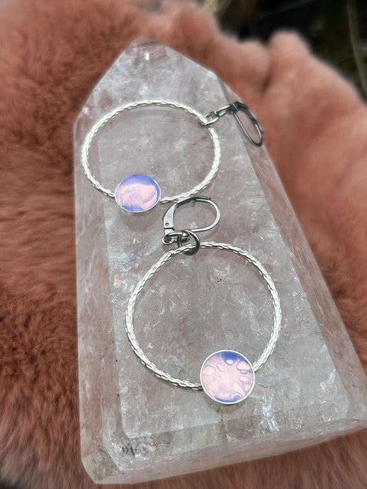 Aurora Opal Hoops