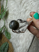 A real hawk talon in .925 sterling Labradorite